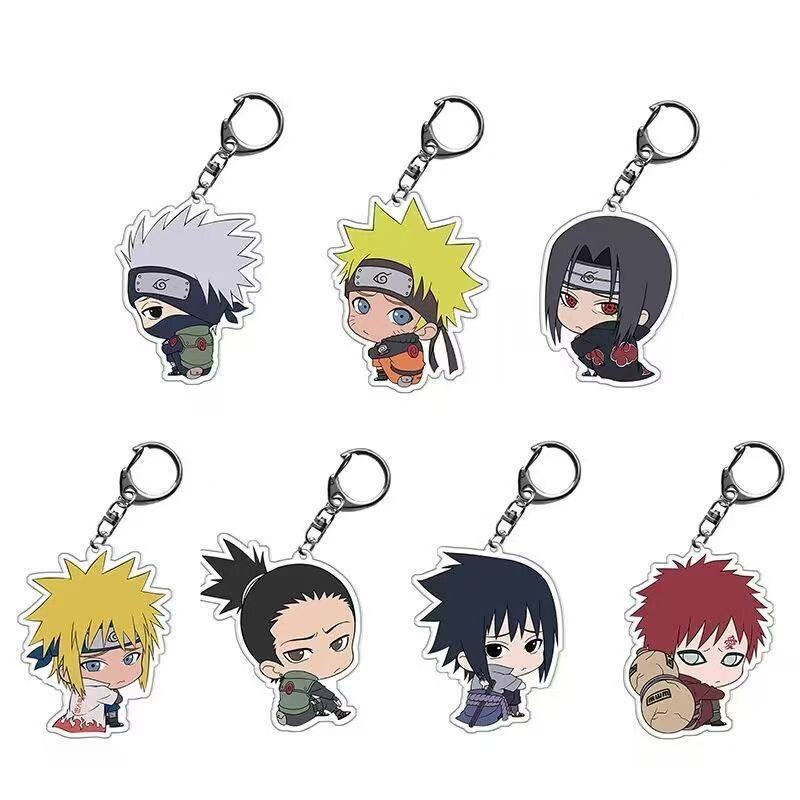 Anime Merchandise Naruto - Gantungan kunci akrilik imut kartun chibi