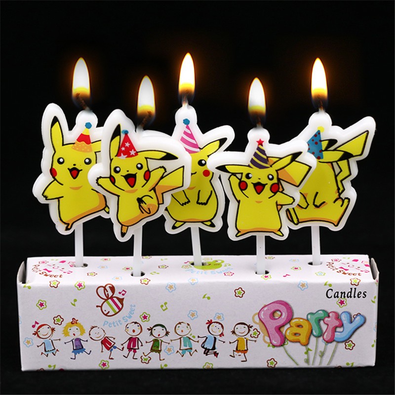 Pokemon Anime Merchandise - 5 buah/lot lilin kue ulang tahun