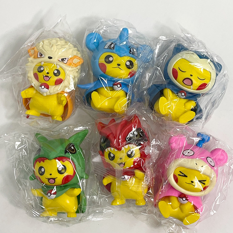 Pokemon Anime Merchandise - Figur Anime Pokemon Cross-dressing Pikachu Snorlax