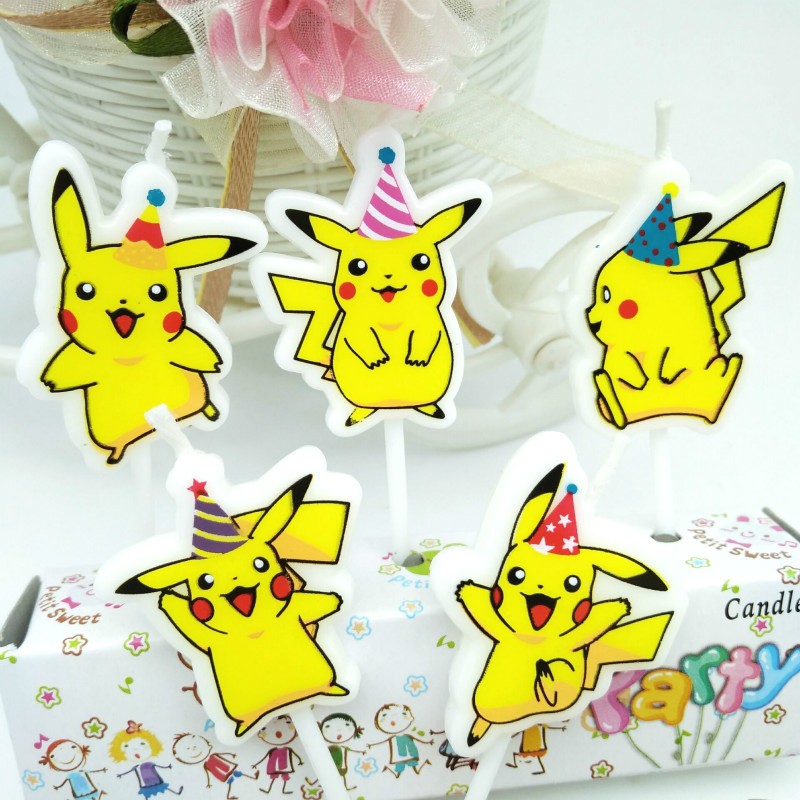 5 buah/lot lilin kue ulang tah - Pokemon Anime Merchandise ulasan dan harga