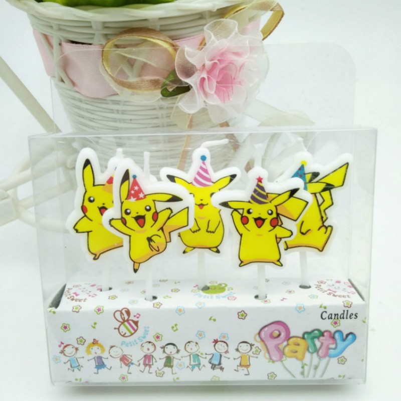 5 buah/lot lilin kue ulang tah - Pokemon Anime Merchandise ulasan dan harga